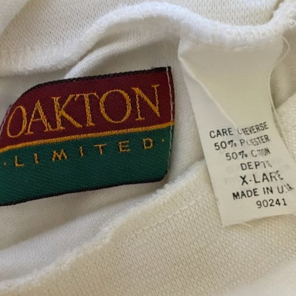 Lot of 3 * VINTAGE Oakton TURTLENECKS * BLACK White & RED *made in USA* EUC * XL - Picture 6 of 6